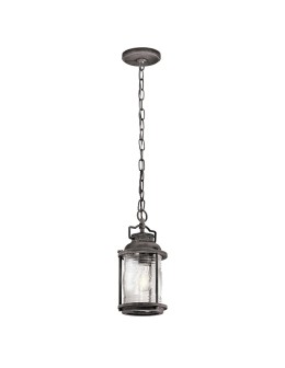 Elstead Lighting Small Ashland Bay pendant lantern - 1 light source - Aged zinc IP44 KL-ASHLANDBAY8-S