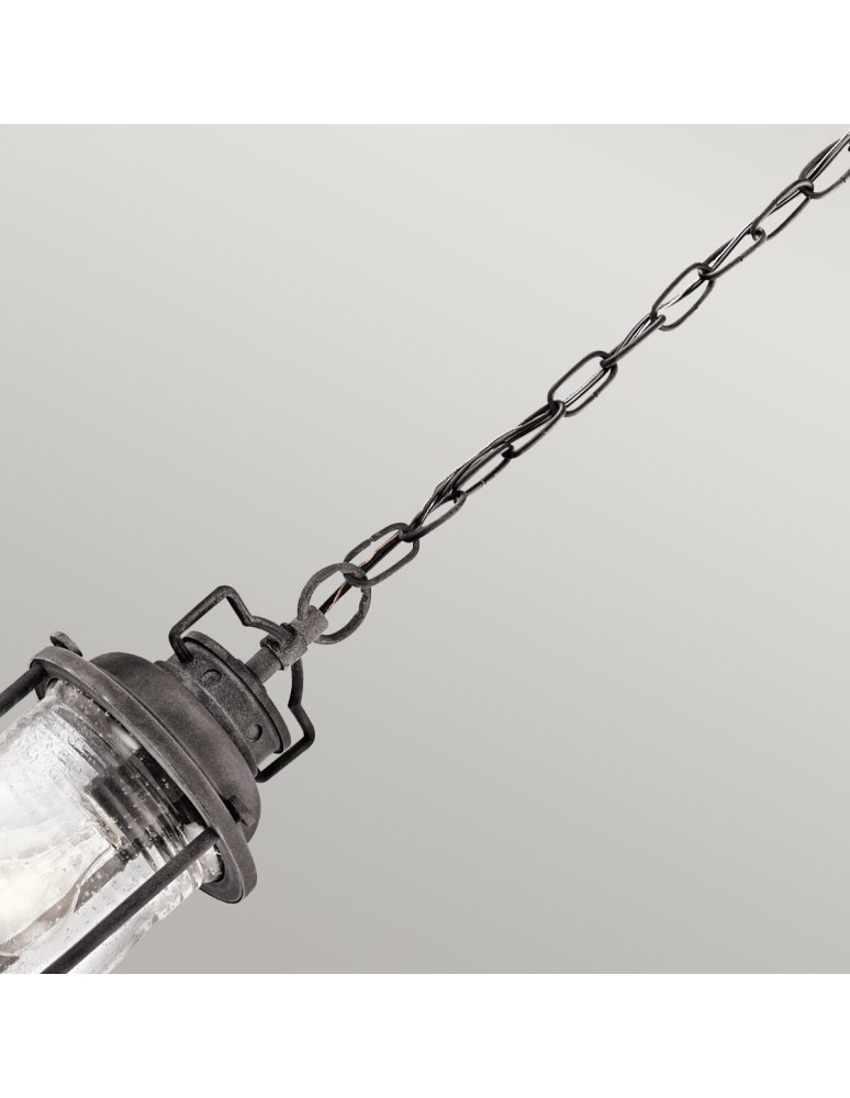 Outdoor pendant lamps - Elstead Lighting Small Ashland Bay pendant lantern - 1 light source - Aged zinc IP44 KL-ASHLANDBAY8-S - product kolory-swiatla.pl 4