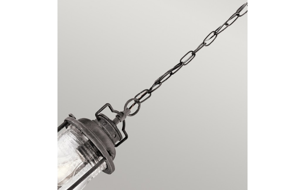 Elstead Lighting Mała latarnia wisząca Ashland Bay - 1 źródło światła - Postarzany cynk IP44 KL-ASHLANDBAY8-S