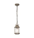 Outdoor pendant lamps - Elstead Lighting Small Ashland Bay pendant lantern - 1 light source - Oxidized bronze IP44 KL-ASHLANDBAY8-S-BU - product 1