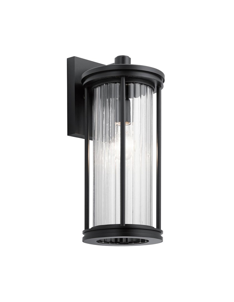 Elstead Lighting Średnia latarnia naścienna Barras - 1 źródło światła IP44 KL-BARRAS2-M-BK