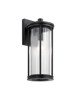 Elstead Lighting Średnia latarnia naścienna Barras - 1 źródło światła IP44 KL-BARRAS2-M-BK