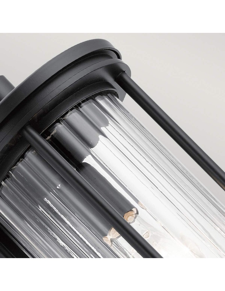 Elstead Lighting Średnia latarnia naścienna Barras - 1 źródło światła IP44 KL-BARRAS2-M-BK