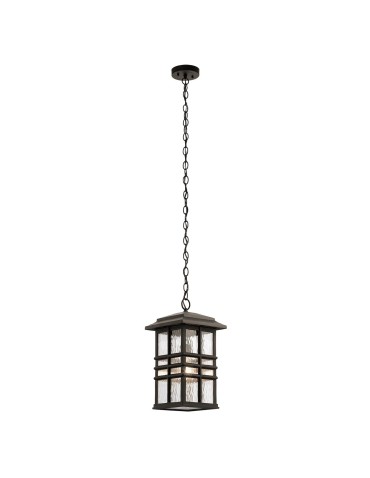 Elstead Lighting Beacon Square pendant lantern - 1 light source - Old bronze IP44 KL-BEACON-SQUARE8-OZ