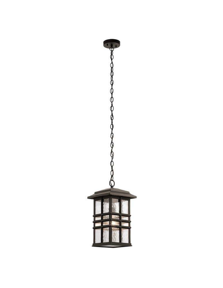Elstead Lighting Beacon Square pendant lantern - 1 light source - Old bronze IP44 KL-BEACON-SQUARE8-OZ