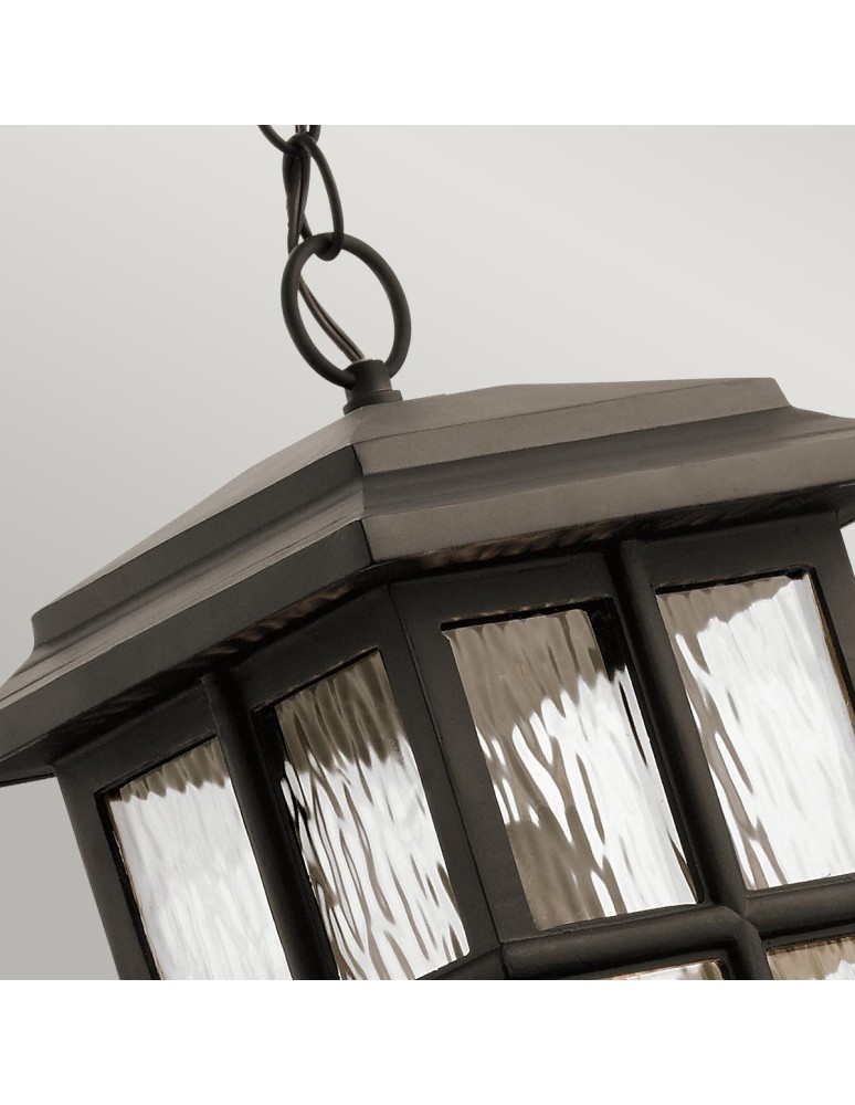 Elstead Lighting Beacon Square pendant lantern - 1 light source - Old bronze IP44 KL-BEACON-SQUARE8-OZ