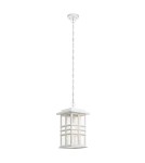 Outdoor pendant lamps - Elstead Lighting Beacon Square pendant lantern - 1 light source - White IP44 KL-BEACON-SQUARE8-WHT - product 1