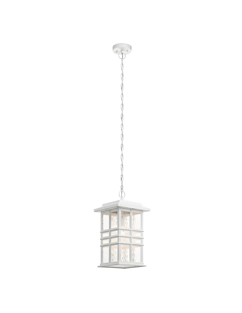 Outdoor pendant lamps - Elstead Lighting Beacon Square pendant lantern - 1 light source - White IP44 KL-BEACON-SQUARE8-WHT - product kolory-swiatla.pl 1