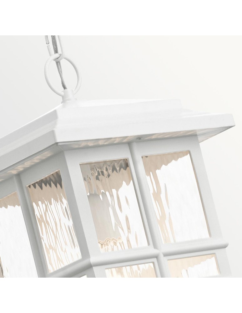 Outdoor pendant lamps - Elstead Lighting Beacon Square pendant lantern - 1 light source - White IP44 KL-BEACON-SQUARE8-WHT - product kolory-swiatla.pl 3