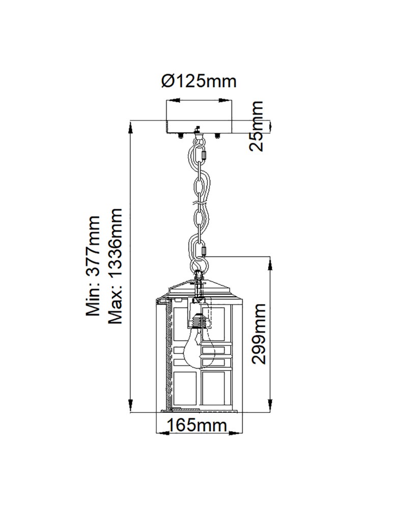 Outdoor pendant lamps - Elstead Lighting Beacon Square pendant lantern - 1 light source - White IP44 KL-BEACON-SQUARE8-WHT - product kolory-swiatla.pl 5