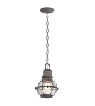 Outdoor pendant lamps - Elstead Lighting Small Bridge Point pendant lantern - 1 light source - Aged zinc IP44 KL-BRIDGEPOINT8S - product 1