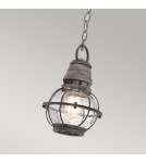Outdoor pendant lamps - Elstead Lighting Small Bridge Point pendant lantern - 1 light source - Aged zinc IP44 KL-BRIDGEPOINT8S - product 3