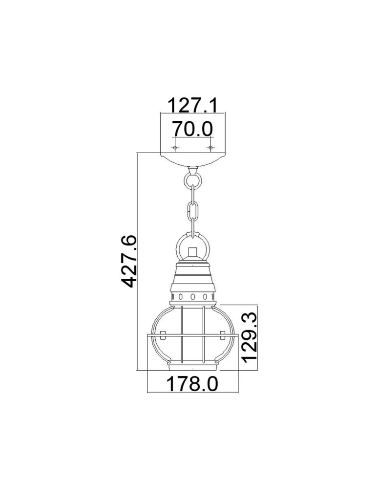 Outdoor pendant lamps - Elstead Lighting Small Bridge Point pendant lantern - 1 light source - Aged zinc IP44 KL-BRIDGEPOINT8S - product kolory-swiatla.pl 5