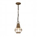 Elstead Lighting Mała latarnia wisząca Bridge Point - 1 źródło światła - Naturalny mosiądz IP44 KL-BRIDGEPOINT8S-NBR