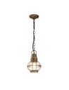 Elstead Lighting Small Bridge Point pendant lantern - 1 light source - Natural brass IP44 KL-BRIDGEPOINT8S-NBR
