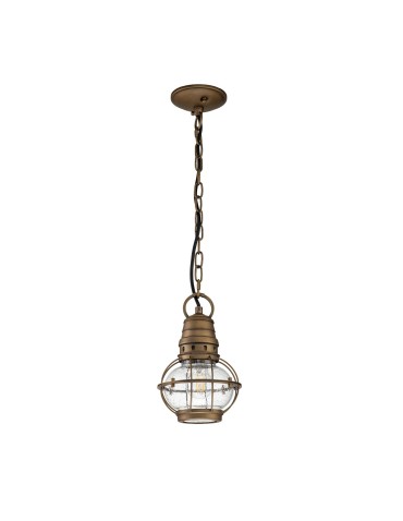 Elstead Lighting Small Bridge Point pendant lantern - 1 light source - Natural brass IP44 KL-BRIDGEPOINT8S-NBR - product 2