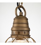 Outdoor pendant lamps - Elstead Lighting Small Bridge Point pendant lantern - 1 light source - Natural brass IP44 KL-BRIDGEPOINT8S-NBR - product 4