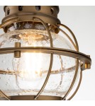 Outdoor pendant lamps - Elstead Lighting Small Bridge Point pendant lantern - 1 light source - Natural brass IP44 KL-BRIDGEPOINT8S-NBR - product 5