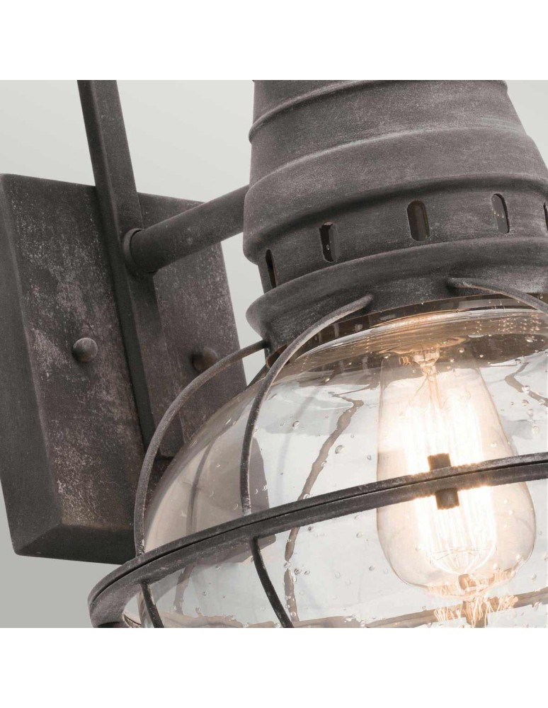 Outdoor wall lamps - Elstead Lighting Large Bridge Point wall lantern - 1 light source - Aged zinc IP44 KL-BRIDGEPOINT-L - product kolory-swiatla.pl 3