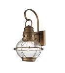 Outdoor wall lamps - Elstead Lighting Large Bridge Point wall lantern - 1 light source - Natural brass IP44 KL-BRIDGEPOINT-L-NBR - product 1