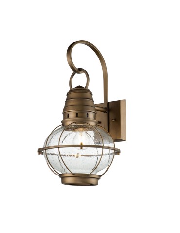 Elstead Lighting Large Bridge Point wall lantern - 1 light source - Natural brass IP44 KL-BRIDGEPOINT-L-NBR