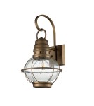 Outdoor wall lamps - Elstead Lighting Large Bridge Point wall lantern - 1 light source - Natural brass IP44 KL-BRIDGEPOINT-L-NBR - product 2