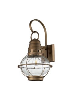 Elstead Lighting Duża latarnia naścienna Bridge Point - 1 źródło światła - Naturalny mosiądz IP44 KL-BRIDGEPOINT-L-NBR - produkt 2