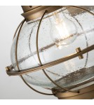 Elstead Lighting Duża latarnia naścienna Bridge Point - 1 źródło światła - Naturalny mosiądz IP44 KL-BRIDGEPOINT-L-NBR