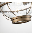 Elstead Lighting Duża latarnia naścienna Bridge Point - 1 źródło światła - Naturalny mosiądz IP44 KL-BRIDGEPOINT-L-NBR