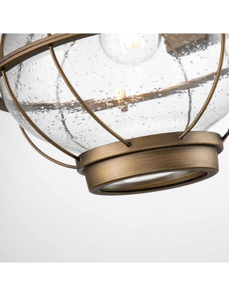 Outdoor wall lamps - Elstead Lighting Large Bridge Point wall lantern - 1 light source - Natural brass IP44 KL-BRIDGEPOINT-L-NBR - product kolory-swiatla.pl 4