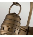 Elstead Lighting Duża latarnia naścienna Bridge Point - 1 źródło światła - Naturalny mosiądz IP44 KL-BRIDGEPOINT-L-NBR