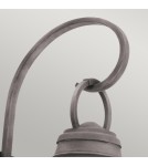 Elstead Lighting Średnia latarnia naścienna Bridge Point - 1 źródło światła - Postarzany cynk IP44 KL-BRIDGEPOINT-M