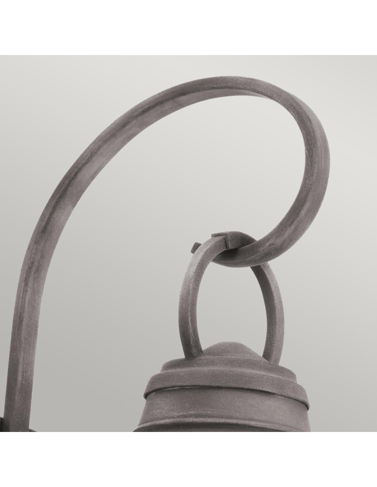 Elstead Lighting Średnia latarnia naścienna Bridge Point - 1 źródło światła - Postarzany cynk IP44 KL-BRIDGEPOINT-M