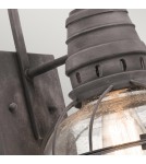 Elstead Lighting Średnia latarnia naścienna Bridge Point - 1 źródło światła - Postarzany cynk IP44 KL-BRIDGEPOINT-M