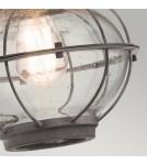 Elstead Lighting Średnia latarnia naścienna Bridge Point - 1 źródło światła - Postarzany cynk IP44 KL-BRIDGEPOINT-M