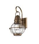 Outdoor wall lamps - Elstead Lighting Bridge Point medium wall lantern - 1 light source - Natural brass IP44 KL-BRIDGEPOINT-M-NB - product 2