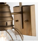 Elstead Lighting Średnia latarnia naścienna Bridge Point - 1 źródło światła - Naturalny mosiądz IP44 KL-BRIDGEPOINT-M-NB