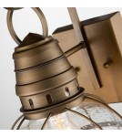 Elstead Lighting Średnia latarnia naścienna Bridge Point - 1 źródło światła - Naturalny mosiądz IP44 KL-BRIDGEPOINT-M-NB