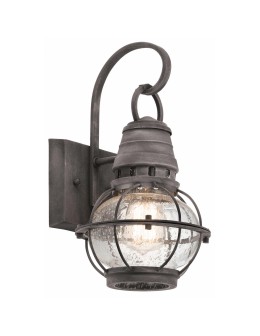 Elstead Lighting Bridge Point small wall lantern - 1 light source - Aged zinc IP44 KL-BRIDGEPOINT-S