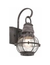 Elstead Lighting Bridge Point small wall lantern - 1 light source - Aged zinc IP44 KL-BRIDGEPOINT-S