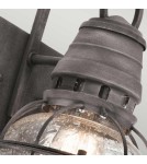 Elstead Lighting Mała latarnia naścienna Bridge Point - 1 źródło światła - Postarzany cynk IP44 KL-BRIDGEPOINT-S