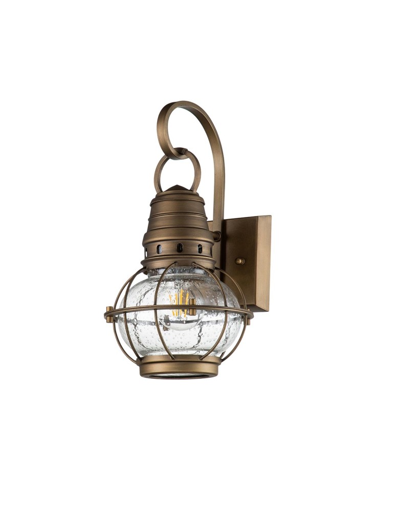 Outdoor wall lamps - Elstead Lighting Small Bridge Point wall lantern - 1 light source - Natural brass IP44 KL-BRIDGEPOINT-S-NBR - product kolory-swiatla.pl 2
