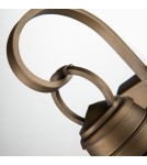 Elstead Lighting Mała latarnia naścienna Bridge Point - 1 źródło światła - Naturalny mosiądz IP44 KL-BRIDGEPOINT-S-NBR