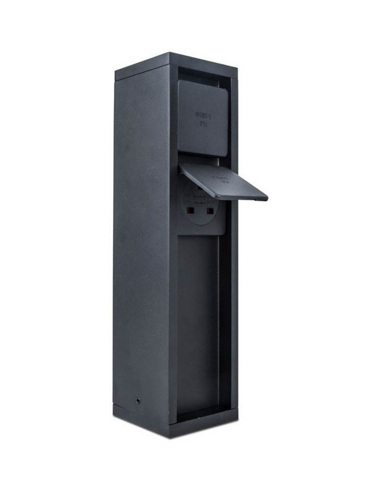 Standing garden lamps - Lutec MAINS power pole black 9702201012 - product kolory-swiatla.pl 1