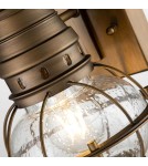 Elstead Lighting Mała latarnia naścienna Bridge Point - 1 źródło światła - Naturalny mosiądz IP44 KL-BRIDGEPOINT-S-NBR