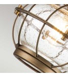 Elstead Lighting Mała latarnia naścienna Bridge Point - 1 źródło światła - Naturalny mosiądz IP44 KL-BRIDGEPOINT-S-NBR