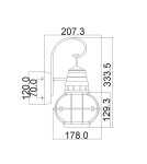 Elstead Lighting Mała latarnia naścienna Bridge Point - 1 źródło światła - Naturalny mosiądz IP44 KL-BRIDGEPOINT-S-NBR