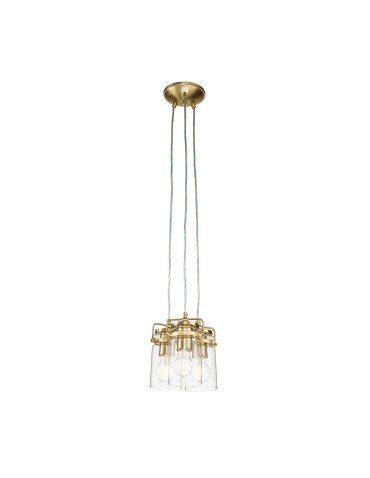 Elstead Lighting Brinley pendant lamp - 3 light sources - Brushed brass KL-BRINLEY3-BB
