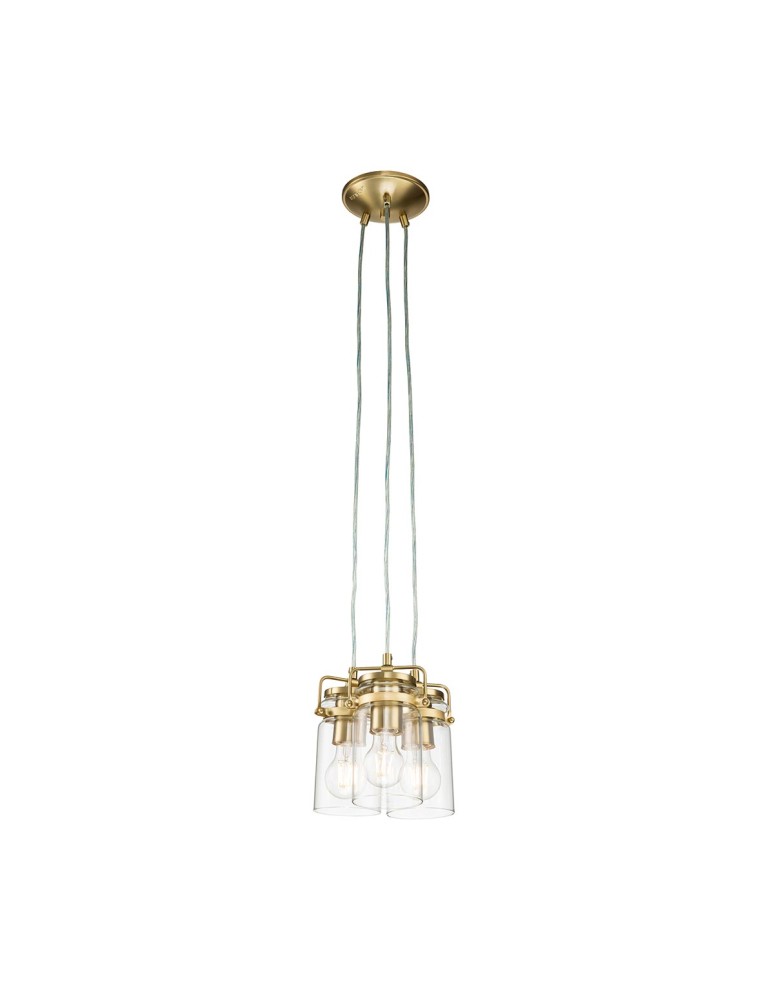 Pendant lamps - Elstead Lighting Brinley pendant lamp - 3 light sources - Brushed brass KL-BRINLEY3-BB - product kolory-swiatla.pl 1