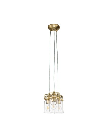 Elstead Lighting Brinley pendant lamp - 3 light sources - Brushed brass KL-BRINLEY3-BB - product 2